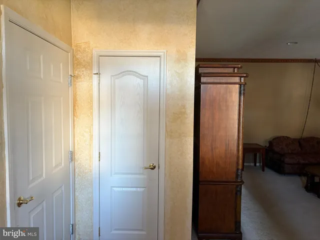 a bathroom with a mirror