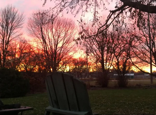 a room with a fireplace