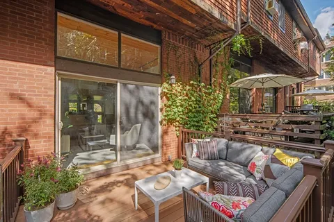 a outdoor living space with patio furniture