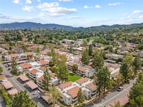 an aerial view of a city