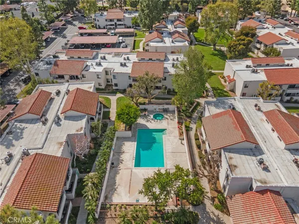 an aerial view of a city