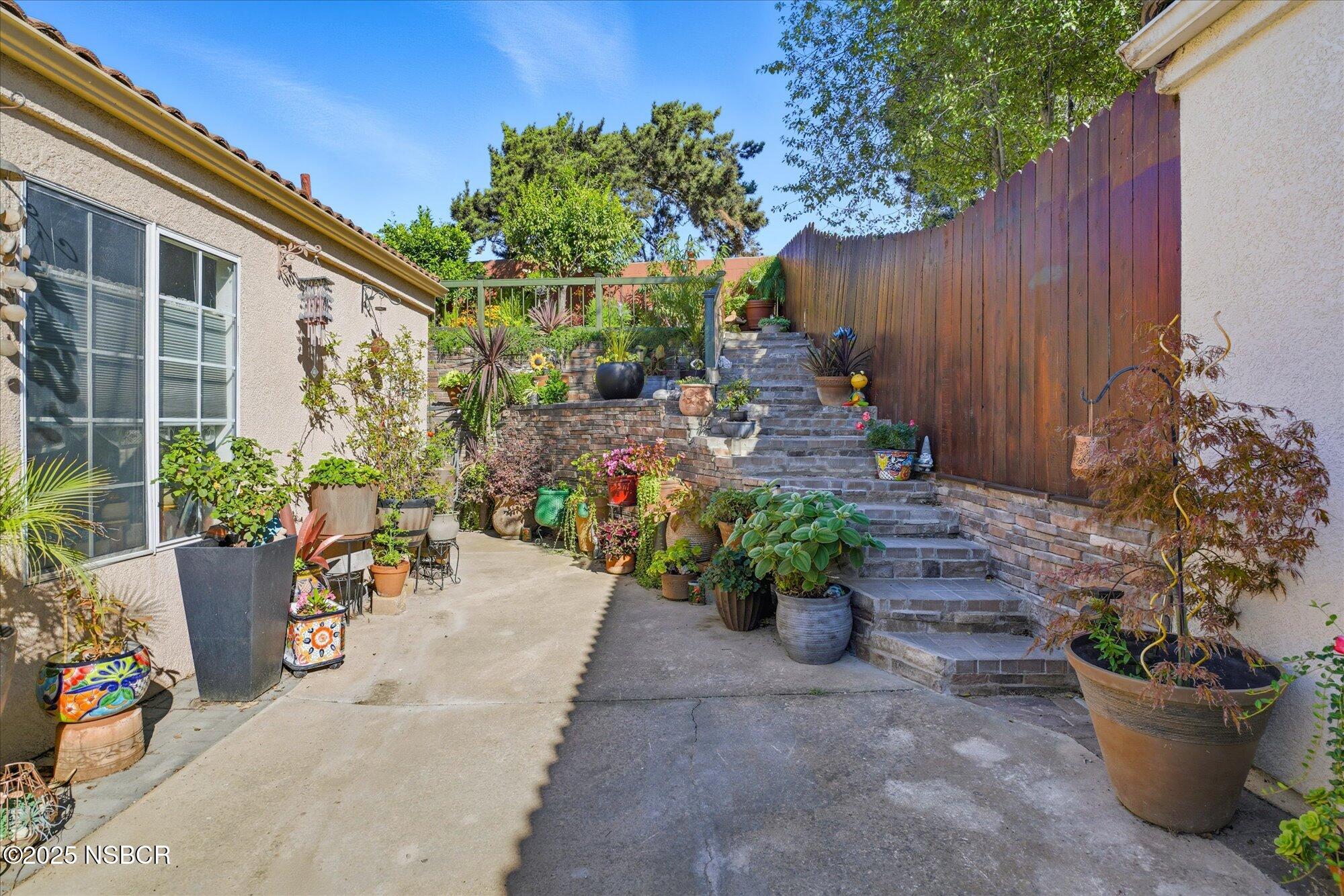 4300 Ridgecrest Street Santa Maria, CA 93455 - Photo 28 of 40 a garden with flowers and lots of potted plants