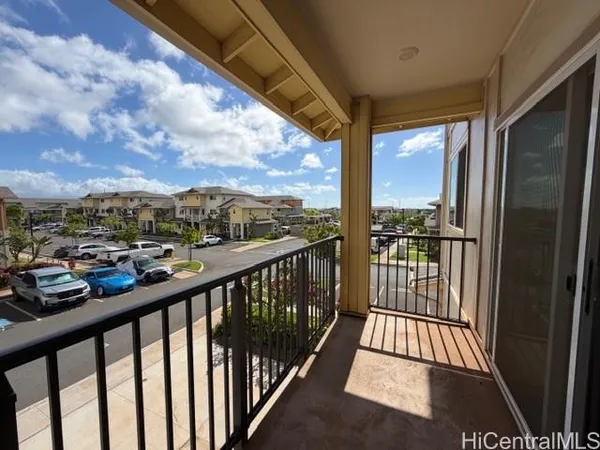 a view of city from a balcony