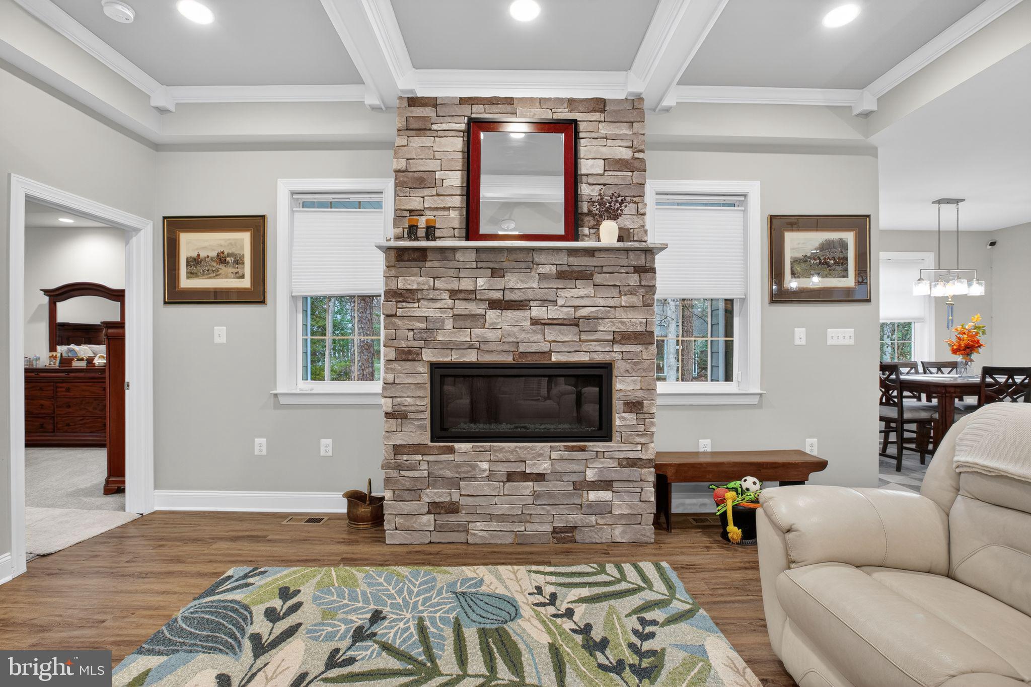 14730 Locust Court Swan Point, MD 20645 - Photo 12 of 38 a living room with furniture and a fireplace