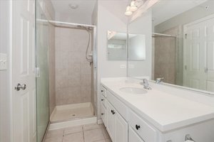 10049 Cummings Street Huntley, IL 60142 - Photo 24 of 30 a bathroom with a shower sink vanity and mirror