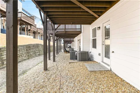a view of a street from a balcony