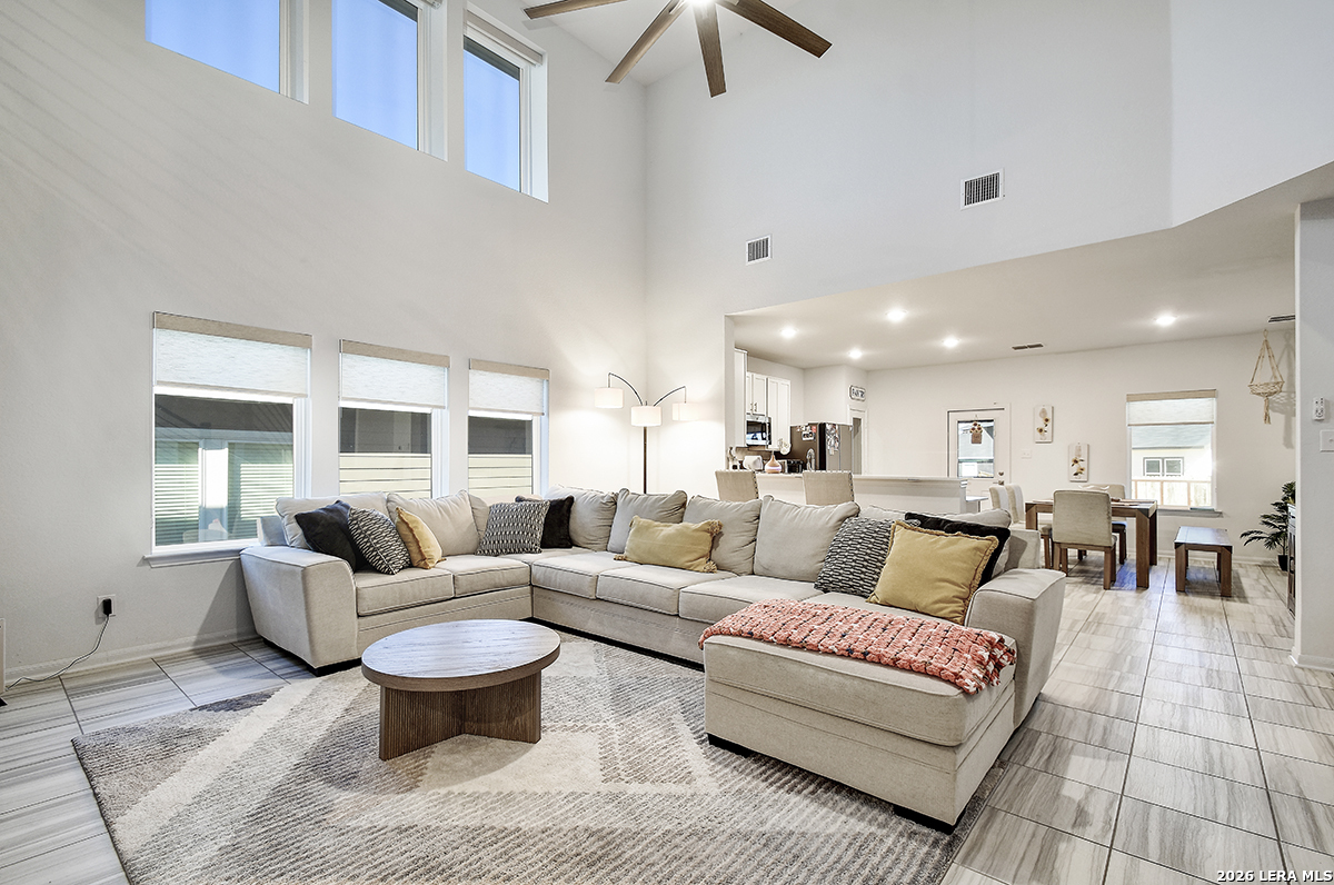 8863 Grey Elm Elmendorf, TX 78112 - Photo 4 of 35 a living room with furniture and a large window