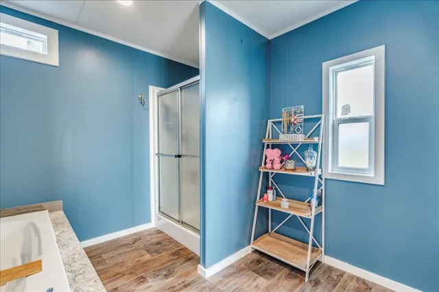 a room with storage and utility