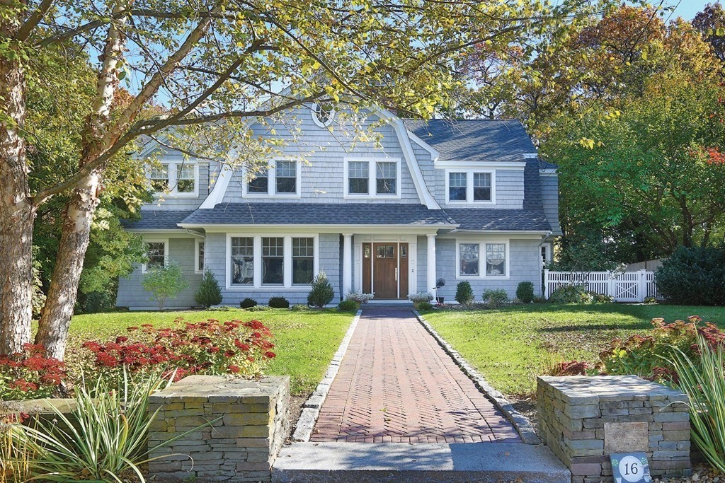 16 Pilgrim Road Newton, MA 02468 - Photo 1 of 25 a view of a yard in front of house