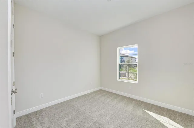 an empty room with a window