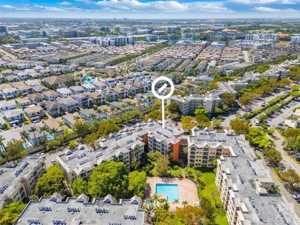 an aerial view of a city