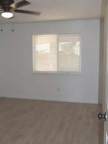 an empty room with a window