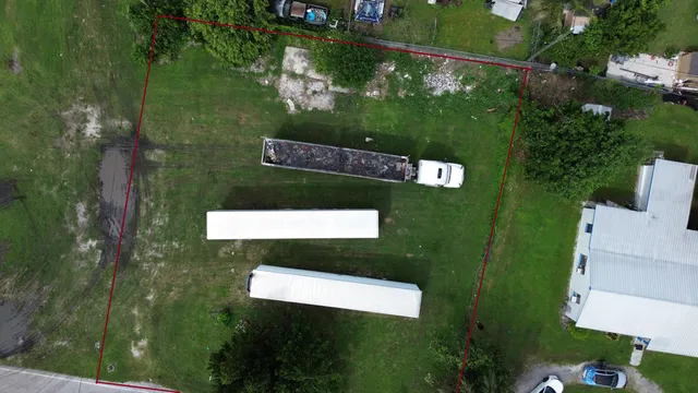 an aerial view of a park