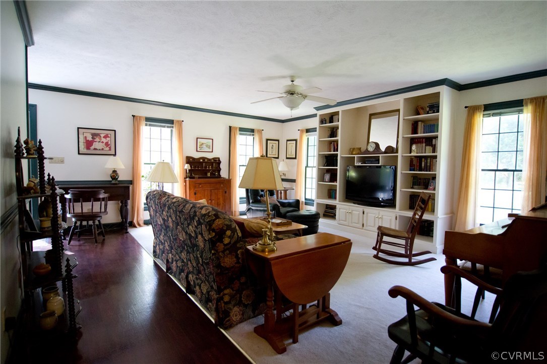 1343 Old Ridge Road Farmville, VA 23901 - Photo 13 of 31 a living room with furniture or couch and a flat screen tv with wooden floor