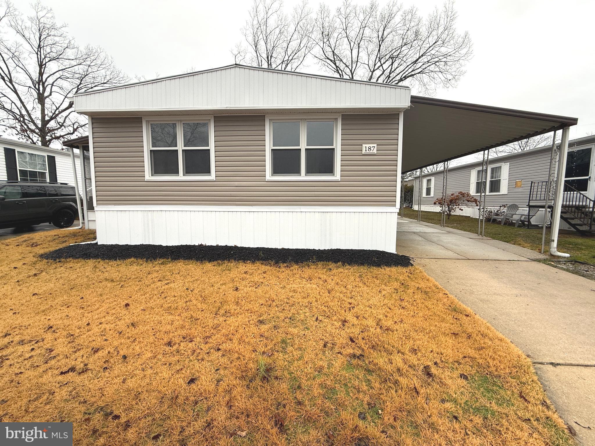 a house with white door