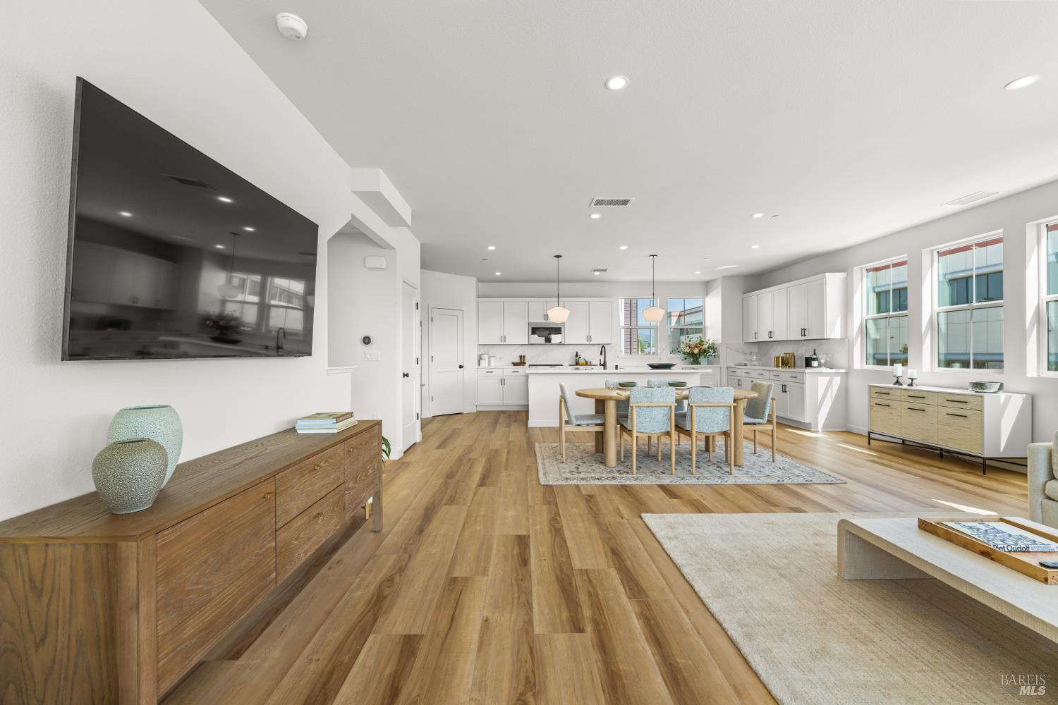 1480 Waterside Lane Rohnert Park, CA 94928 - Photo 12 of 35 a living room with lots of furniture and view of kitchen