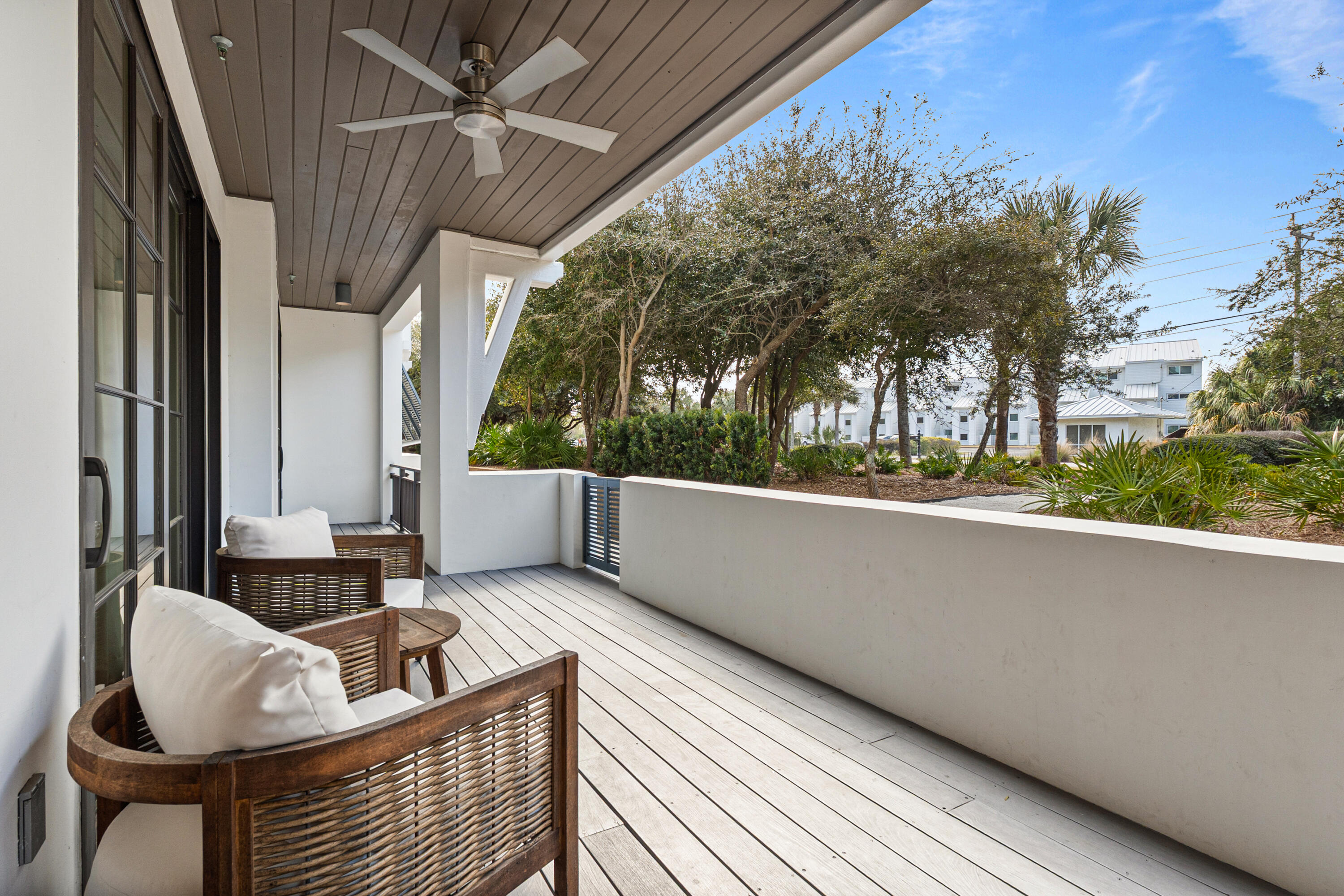 8377 East County Highway 30A, Unit 103 Inlet Beach, FL 32461 - Photo 25 of 36 a view of balcony with couch