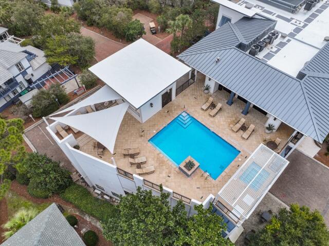8377 East County Highway 30A, Unit 103 Inlet Beach, FL 32461 - Photo 27 of 36 an aerial view of house with pool