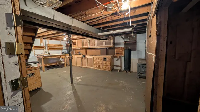 a view of storage and utility room