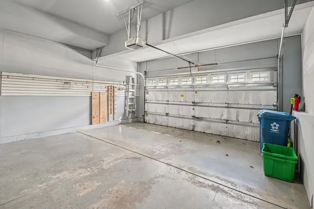 a view of a garage