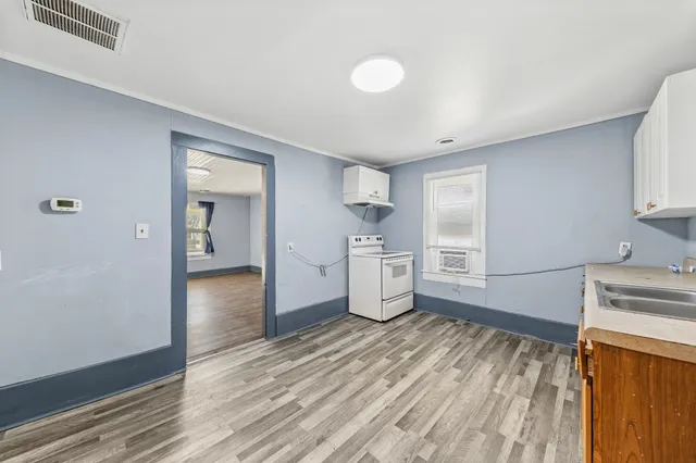 a room with a washer and dryer