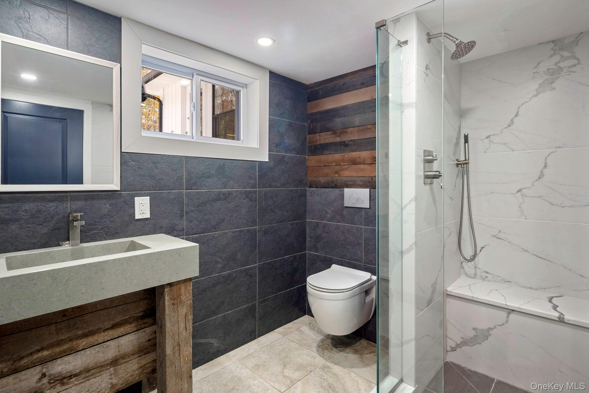 379 South White Rock Road Holmes, NY 12531 - Photo 15 of 26 Lower level bathroom featuring a shower with granite walls