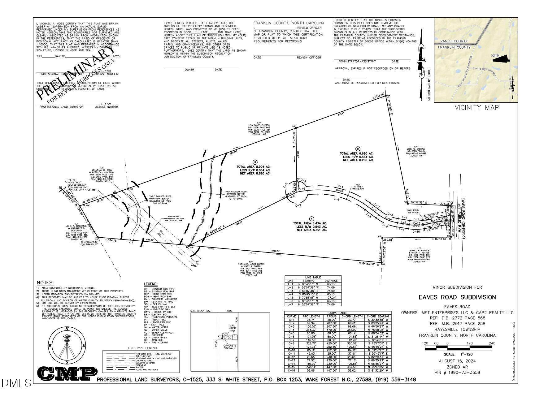 Tbd Eaves Road Henderson, NC 27537 - Photo 2 of 10 Preliminary Plat Map