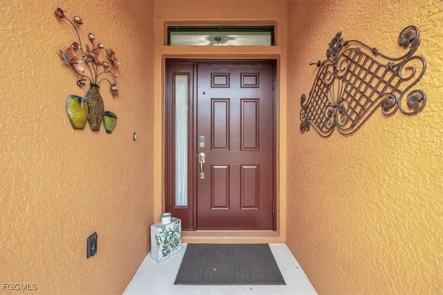 a view of door with a door