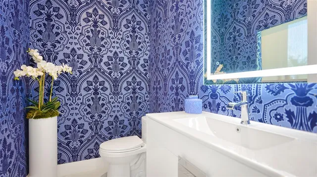 a bathroom with a sink and a toilet