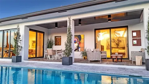 a outdoor living space with furniture