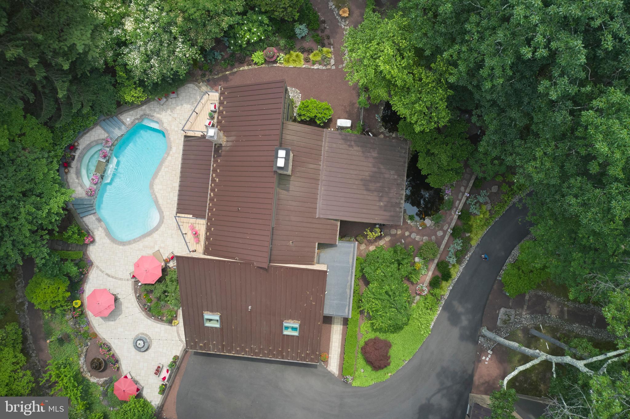 7028 Ely Road New Hope, PA 18938 - Photo 65 of 65 an aerial view of house with yard
