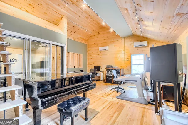 a outdoor space with patio furniture