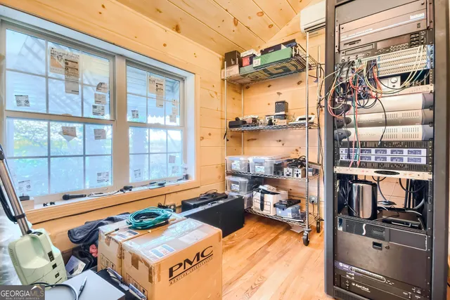 a view of a living room with furniture