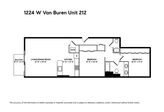 $335,000 | 1224 West Van Buren Street, Unit 212, Chicago, IL 60607