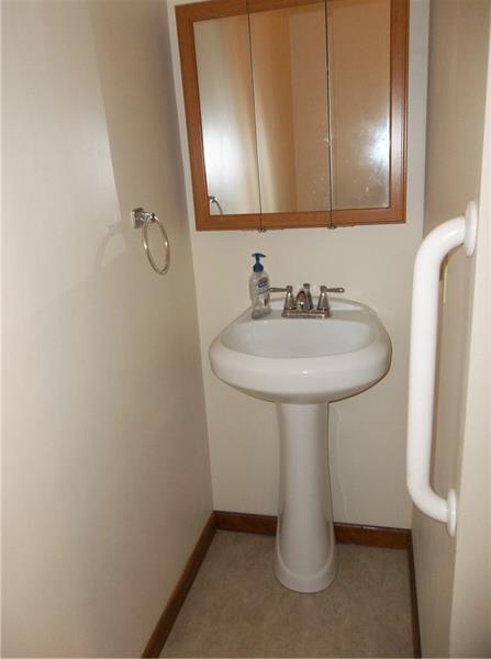 113 Grange Road Rochester, PA 15074 - Photo 6 of 11 The first floor bathroom contains a walk-in shower unit.