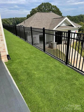 a view of a backyard with a garden