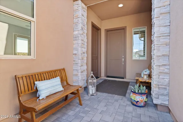 a living room with furniture and a couch