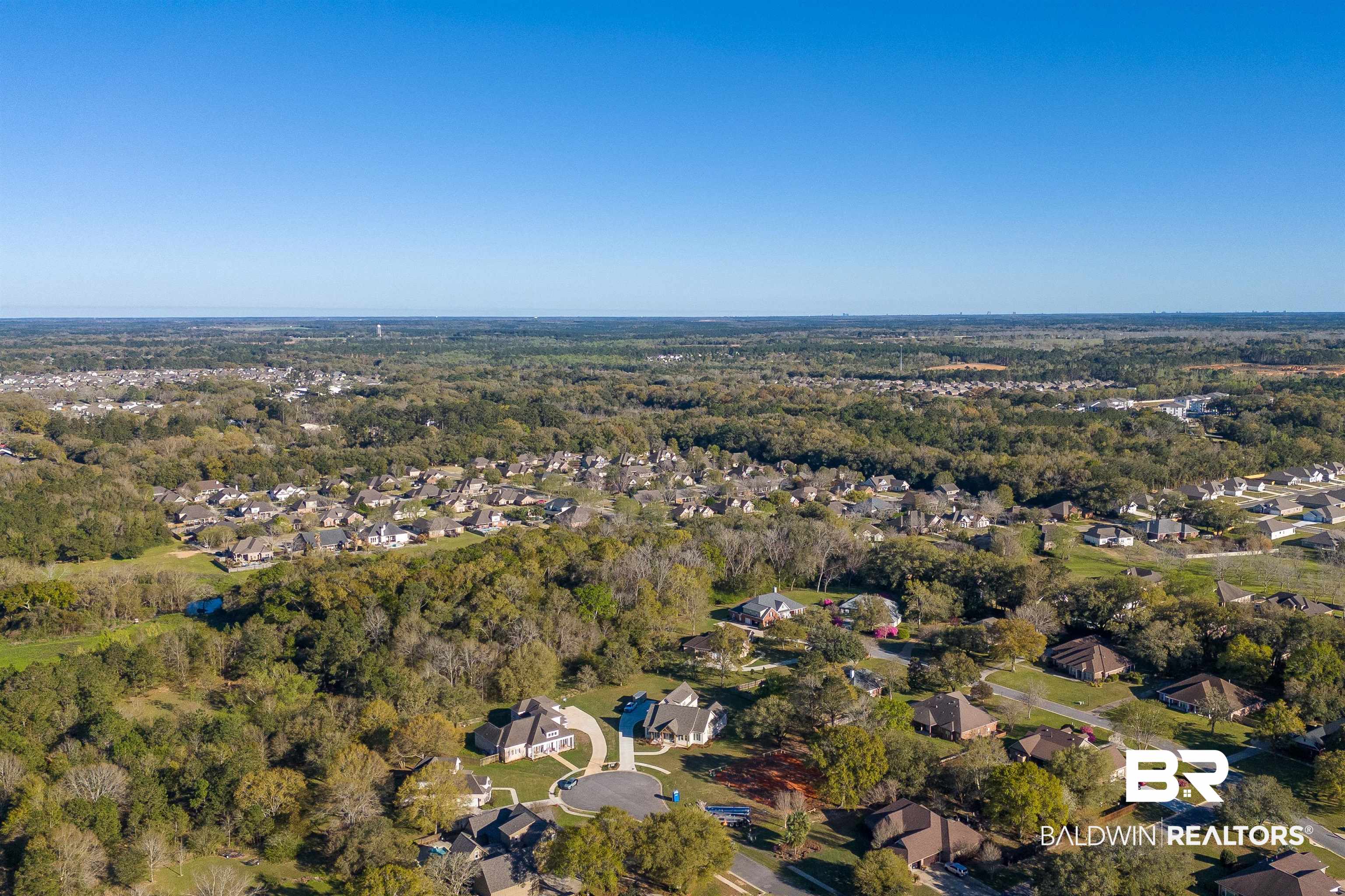 9144 Harvest Ridge Fairhope, AL 36532 - Photo 55 of 58 Aerial view with a wooded view and a residential view