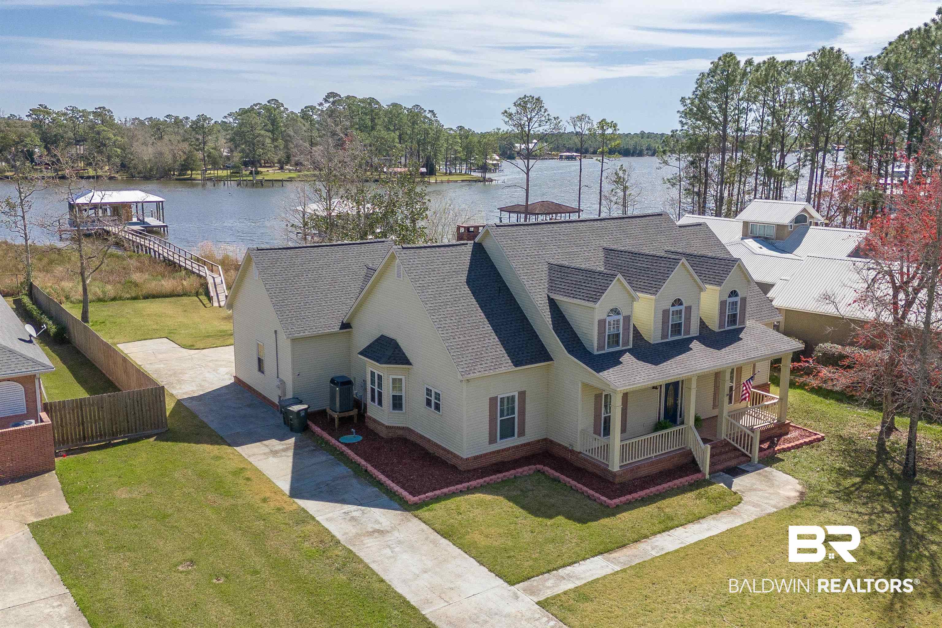 8915 Bay Point Drive Elberta, AL 36530 - Photo 4 of 74 Drone / aerial view with a water view