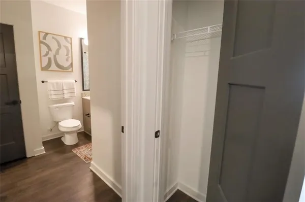 a bathroom with a toilet