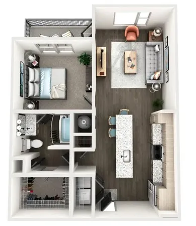 view of living room with furniture and window