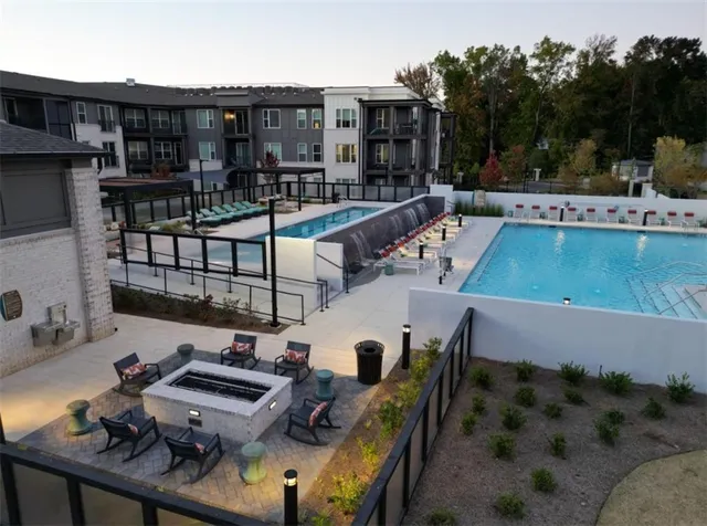 a picture of outdoor space with seating area