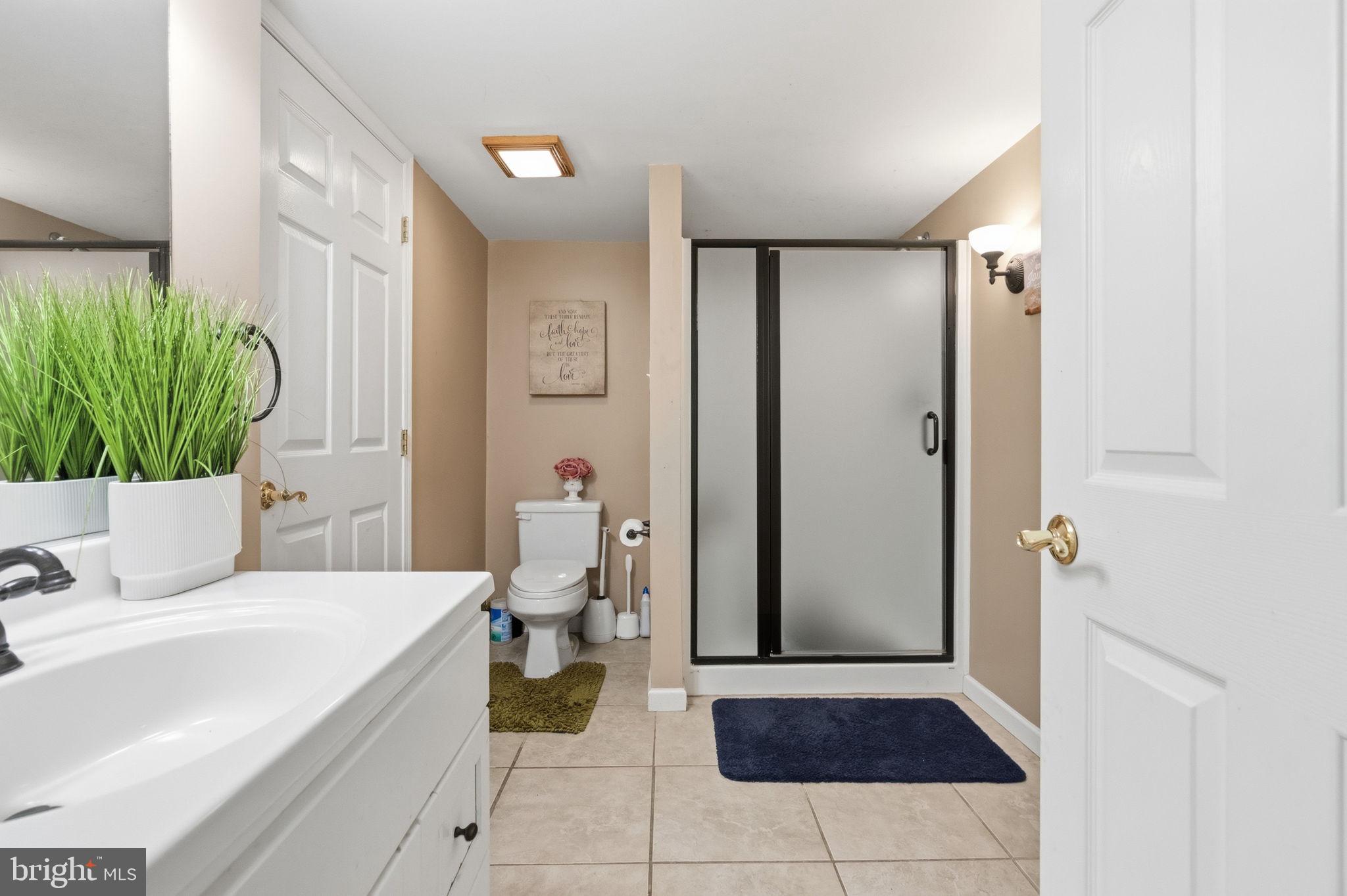 1350 Skelp Level Road Downingtown, PA 19335 - Photo 34 of 50 a bathroom with a sink and a shower