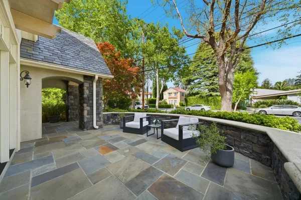 a view of a patio with a patio