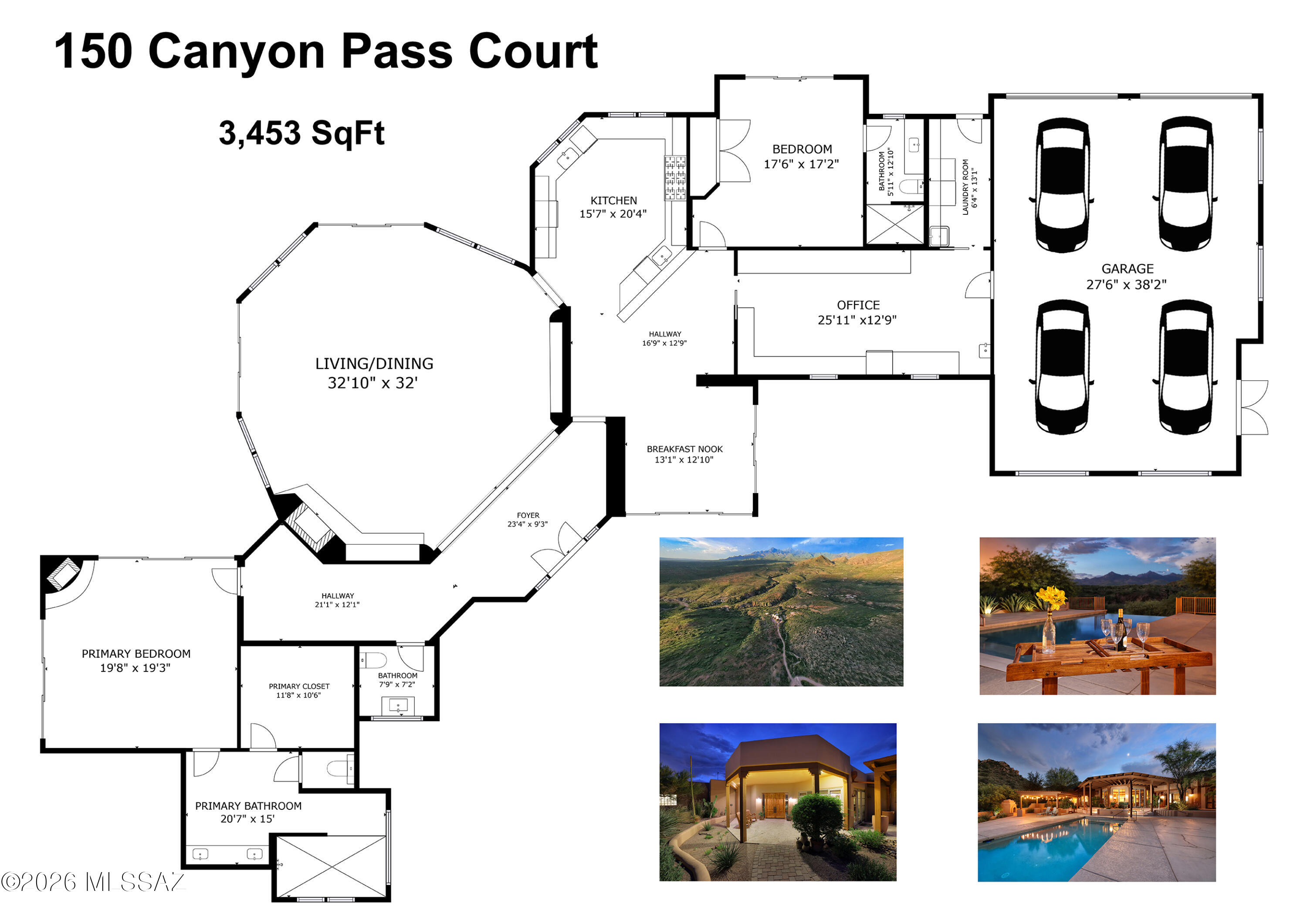 150 Canyon Pass Court Rio Rico, AZ 85648 - Photo 47 of 52 150 Canyon Pass Court Florplan Main home