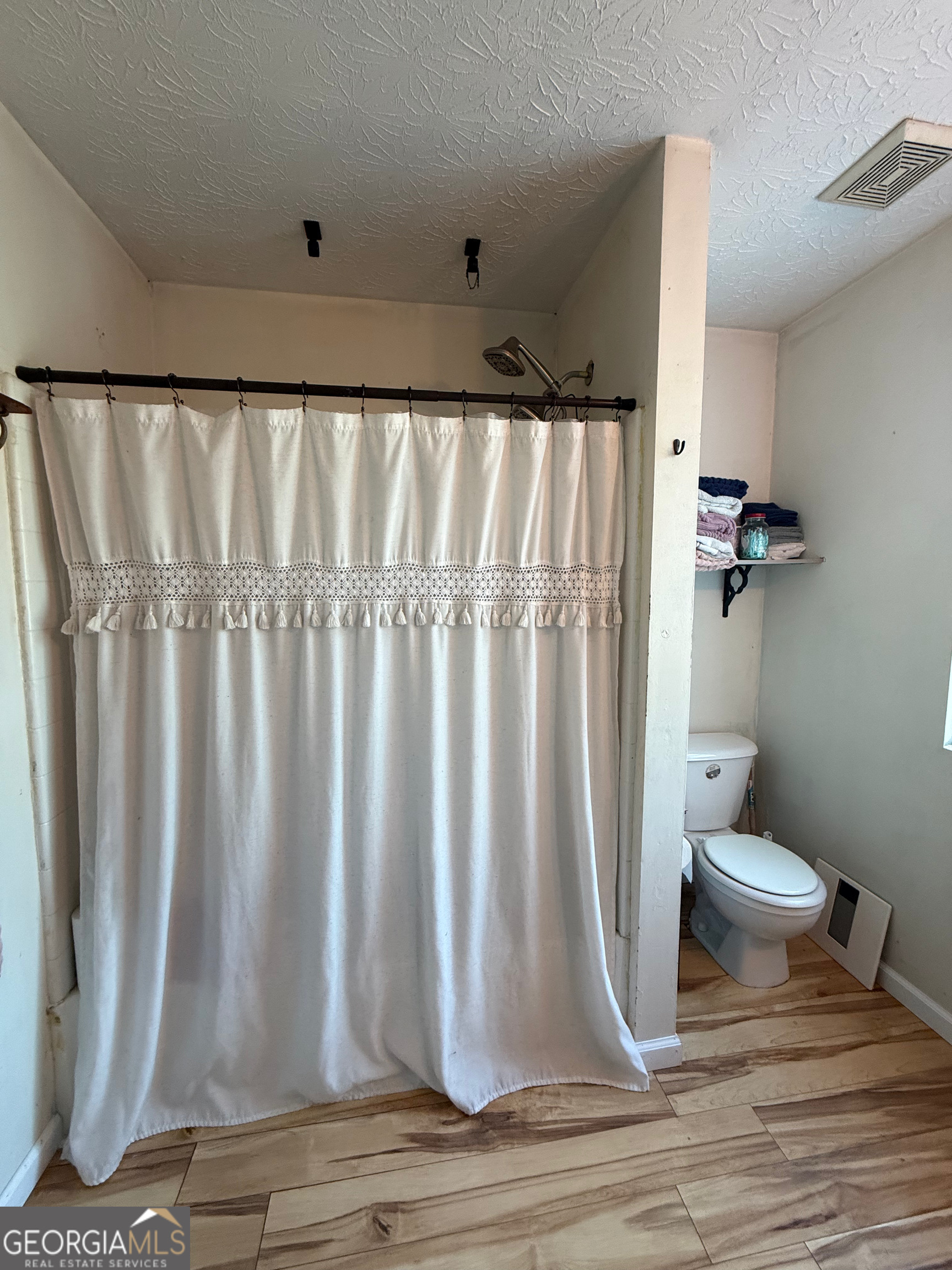 1449 Price Bridge Road Lyerly, GA 30730 - Photo 12 of 32 a bathroom with a shower curtain and a sink