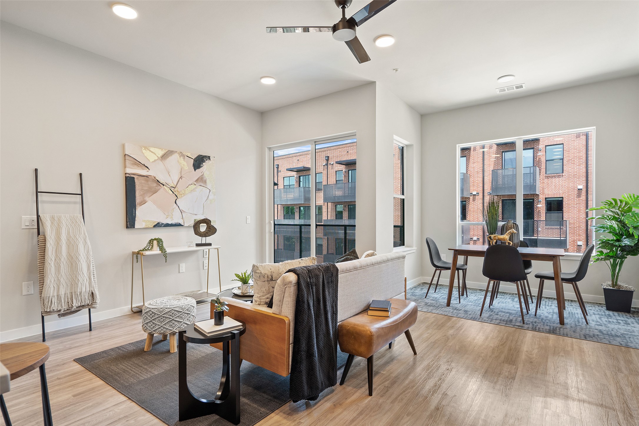 4510 Terry-O Lane, Unit 341 Austin, TX 78745 - Photo 18 of 40 The property features high ceilings, recessed lighting, and large windows that provide views of nearby buildings