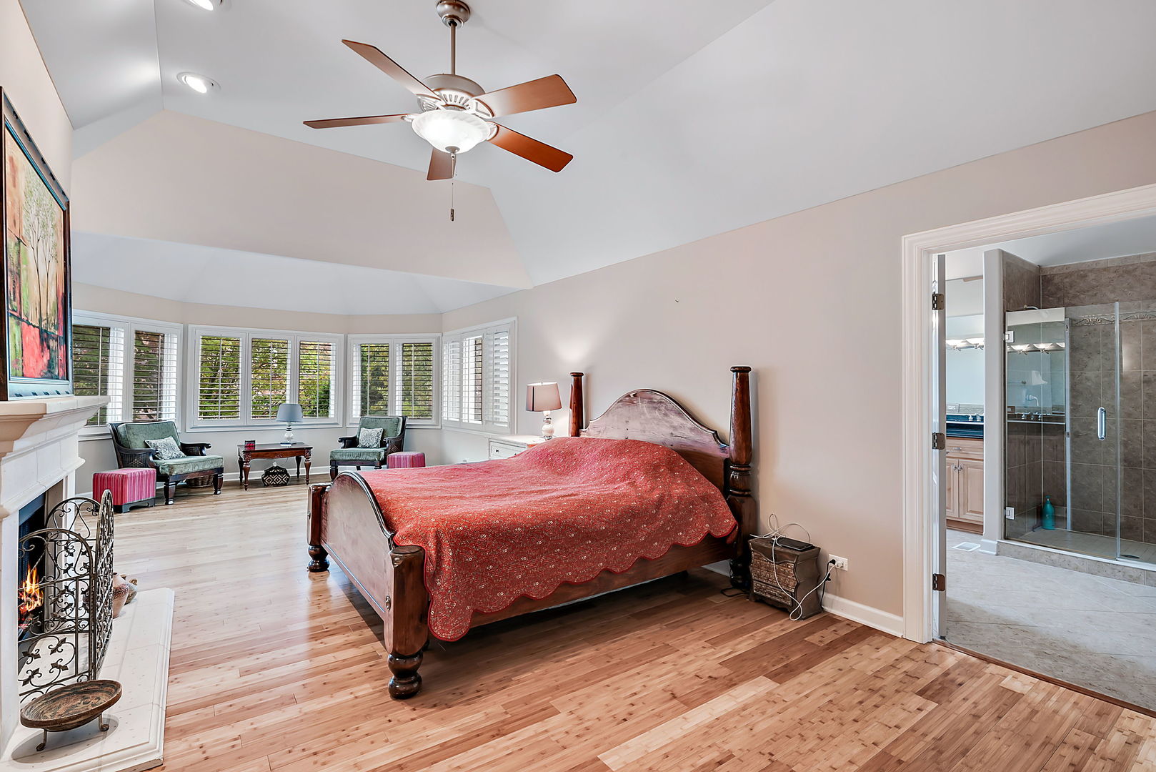 36 Ford Lane Naperville, IL 60565 - Photo 20 of 42 a bedroom with a bed ceiling fan and a window