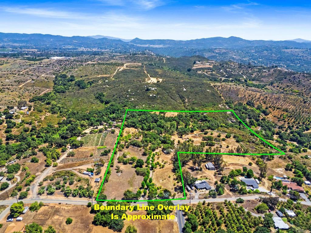 13511 Hilldale Road Valley Center, CA 92082 - Photo 34 of 46 an aerial view of residential houses with outdoor space and trees