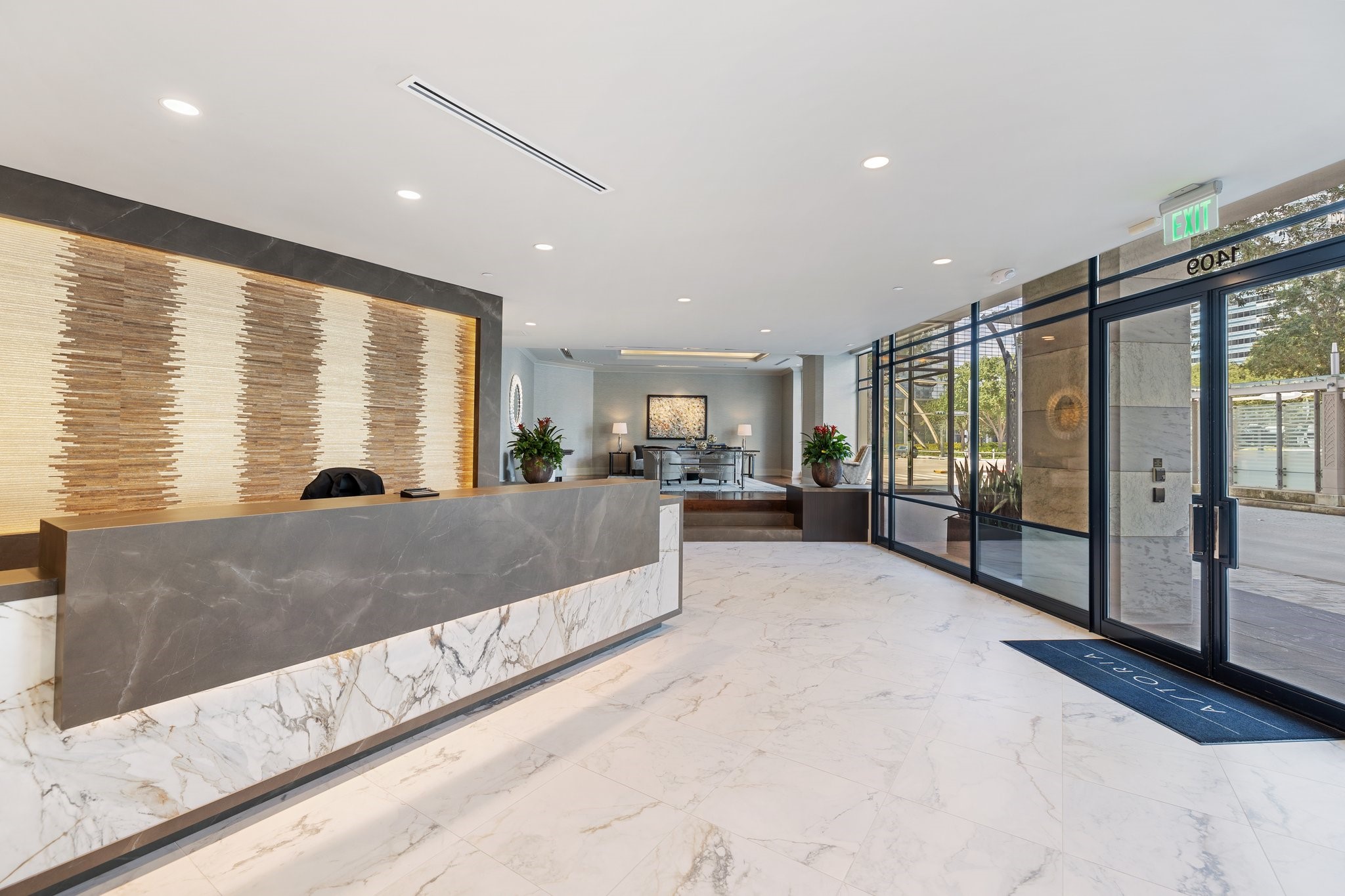 1409 Post Oak Boulevard, Unit 2702 Houston, TX 77056 - Photo 35 of 43 a view of living room with furniture and large window